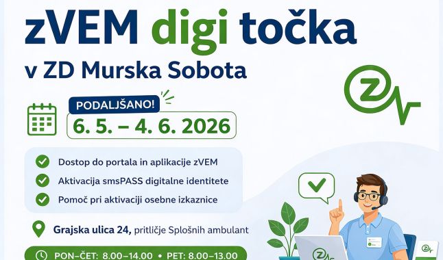 zVEM digi točka ponovno v Zdravstvenem domu Murska Sobota